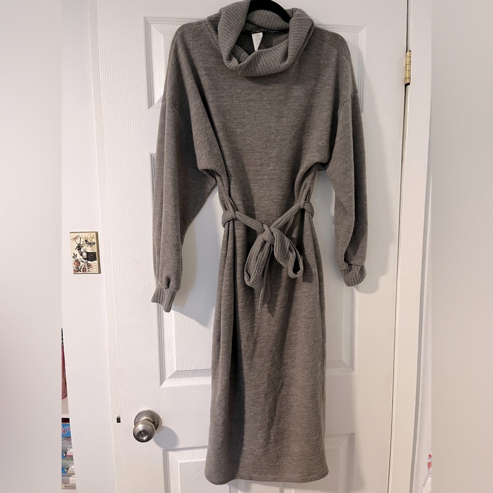 Pinkblush Light Olive Knit Turtleneck Maternity Dress